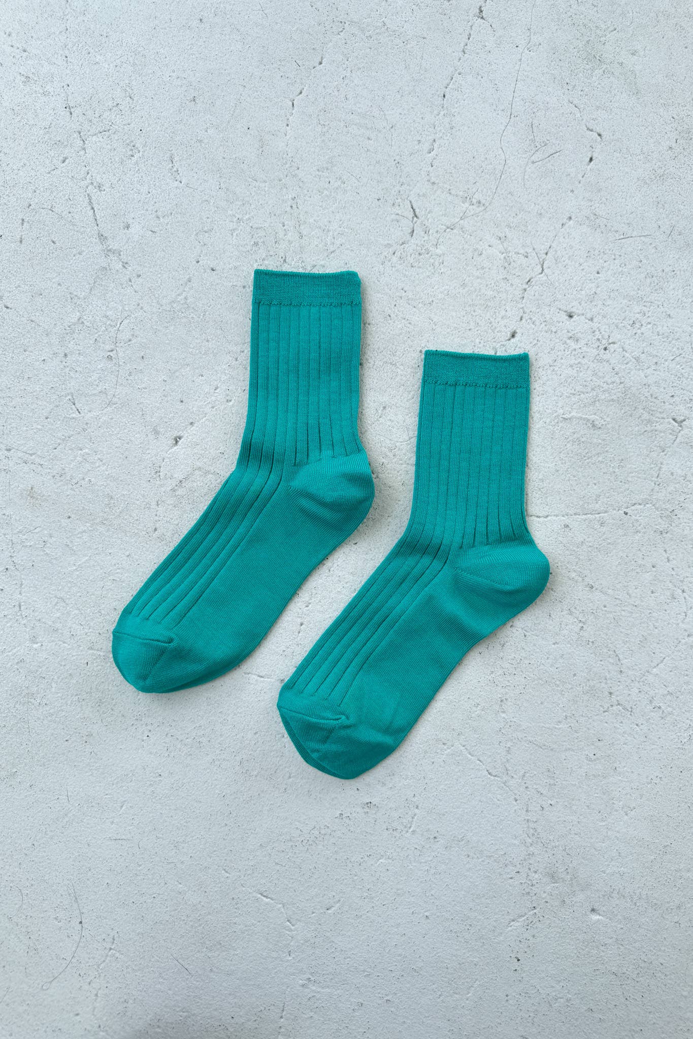 Her Socks - Mercerized Combed Cotton Rib: Midnight