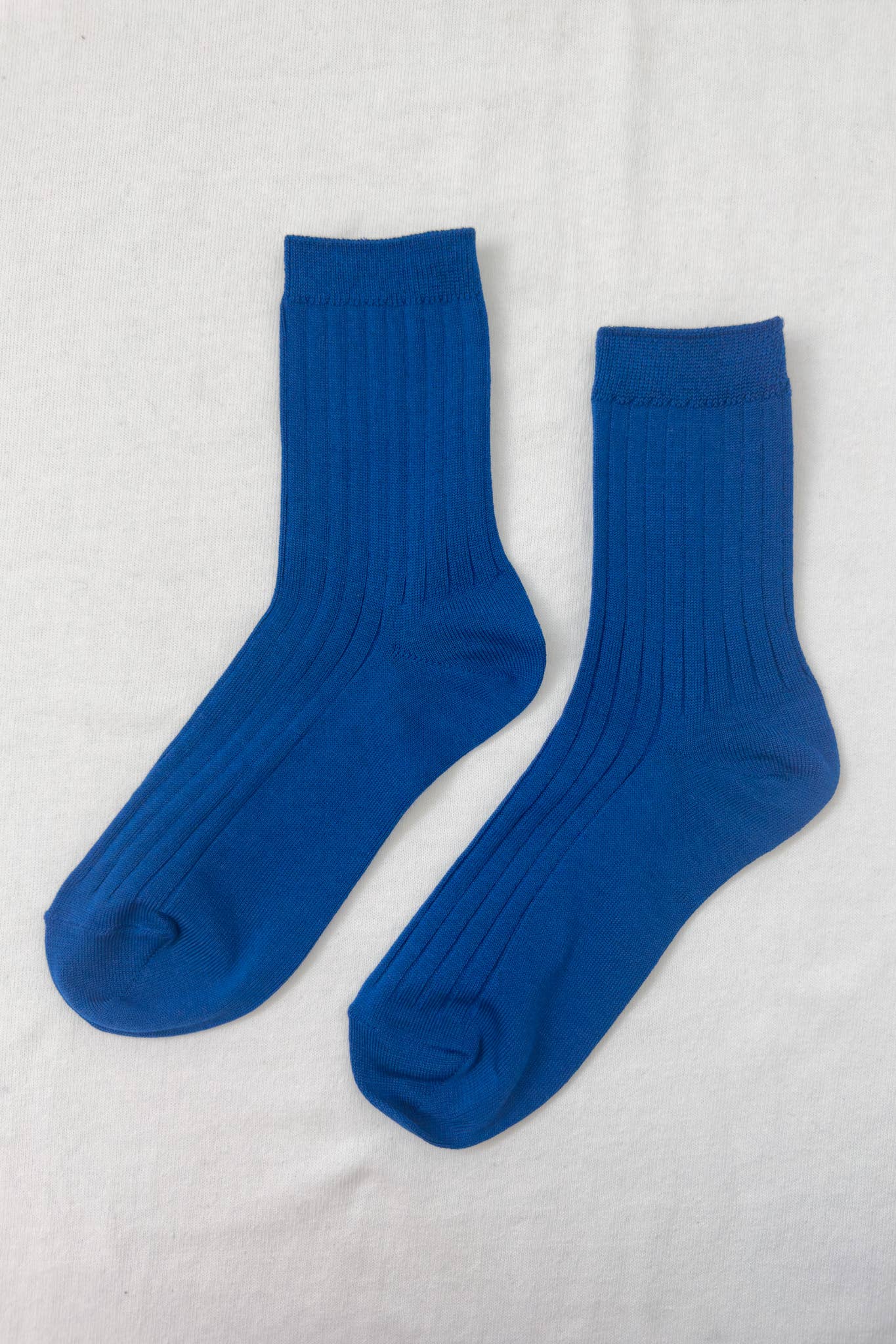 Her Socks - Mercerized Combed Cotton Rib: Midnight