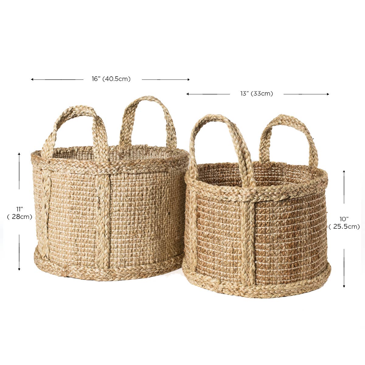 Handwoven Wicker Storage Basket l Bono Basket with Handle: Medium