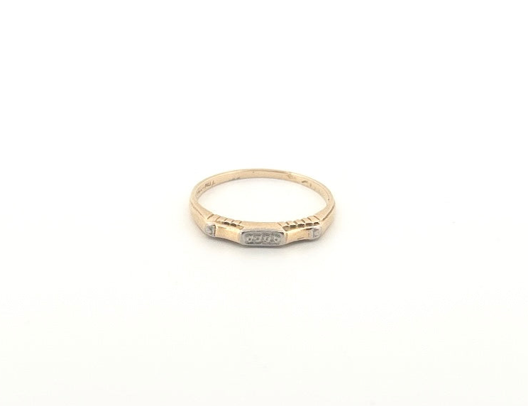 Minimalist Deco Diamond Ring