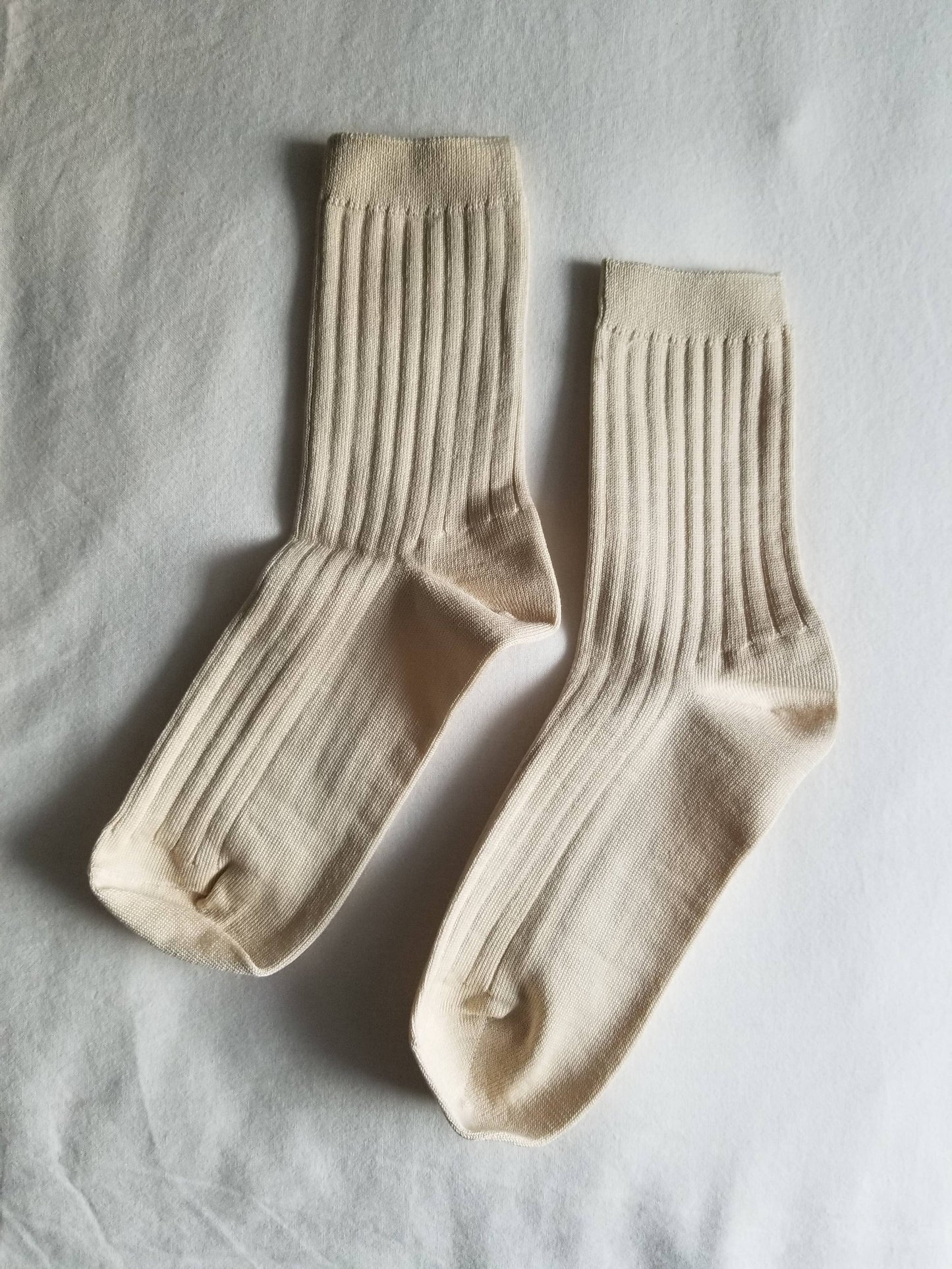 Her Socks - Mercerized Combed Cotton Rib: Midnight