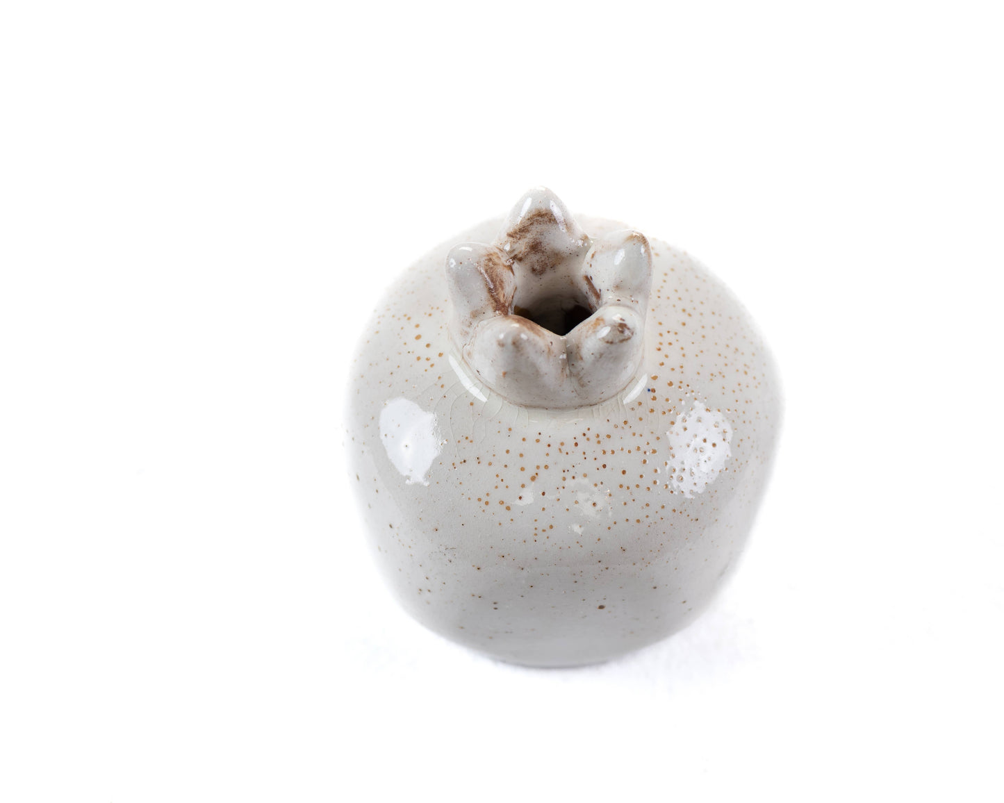 Pomegranate Ceramic Sculpture: Red Dotted