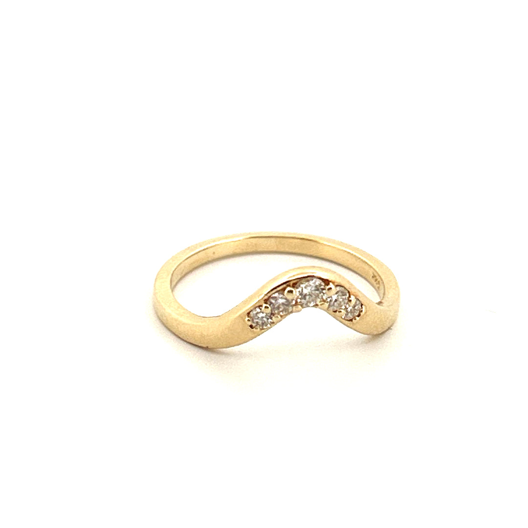 Five Wave Cascada Diamond Ring