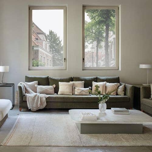 Washable rug Bloom Natural: 9' 10"x 6' 7"