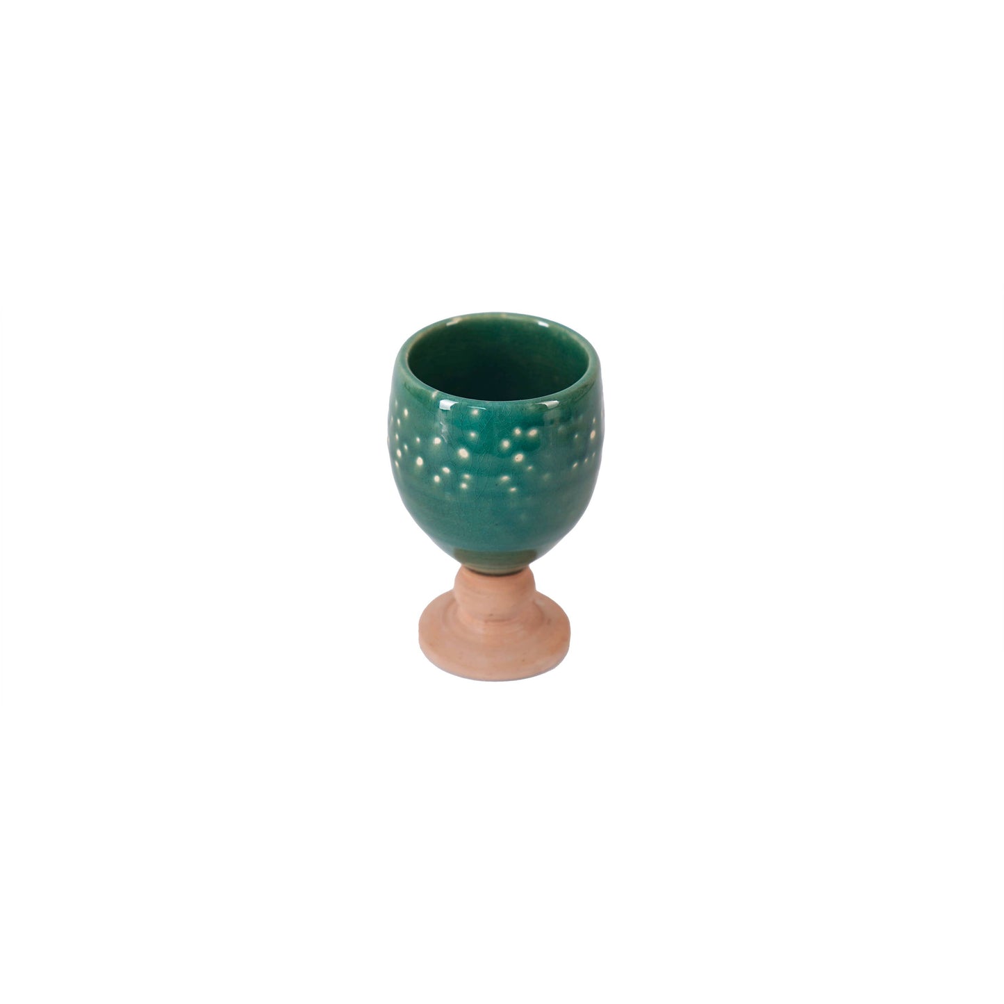 Green Ceramic Goblet