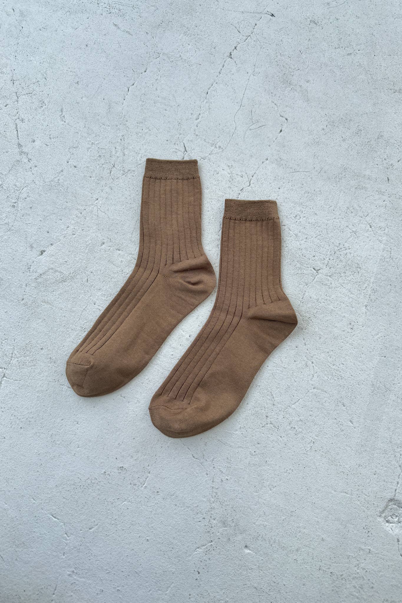 Her Socks - Mercerized Combed Cotton Rib: Midnight