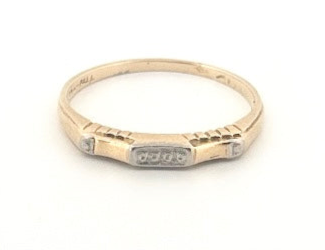 Minimalist Deco Diamond Ring
