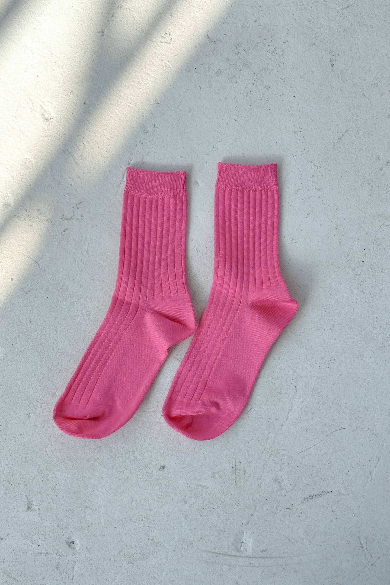 Her Socks - Mercerized Combed Cotton Rib: Midnight