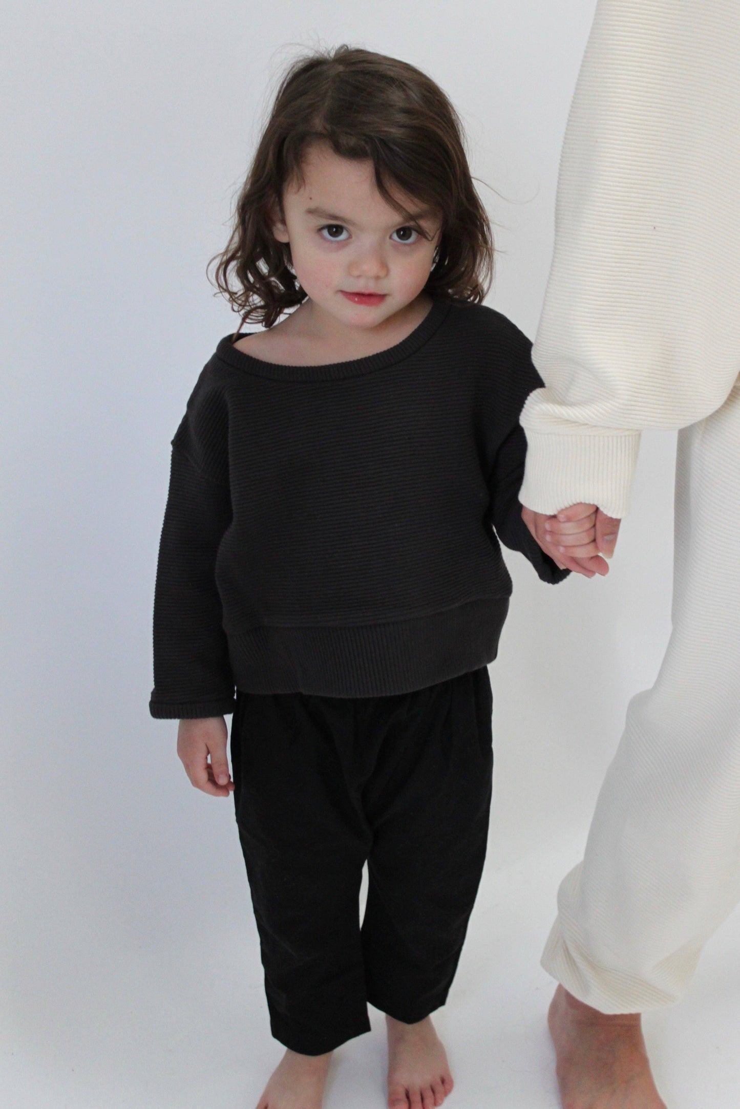Mini Scooter Raw Silk Harem Pant: Black / 4-5 T