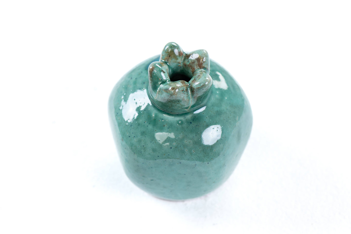Pomegranate Ceramic Sculpture: Red Dotted