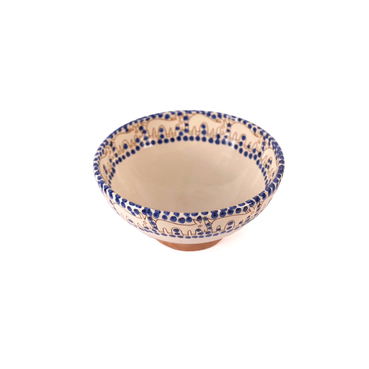 DOTTED DONKEY CERAMIC SERVING BOWL