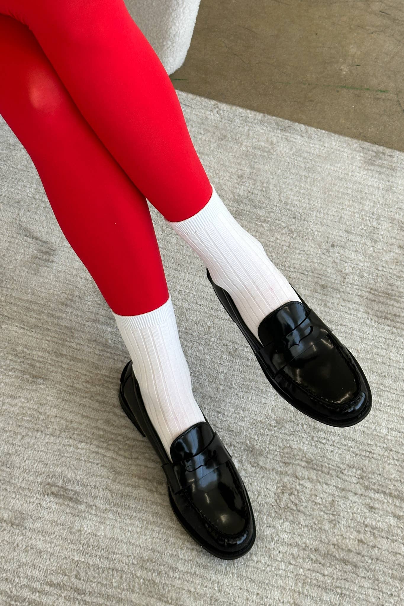 Her Socks - Mercerized Combed Cotton Rib: Midnight