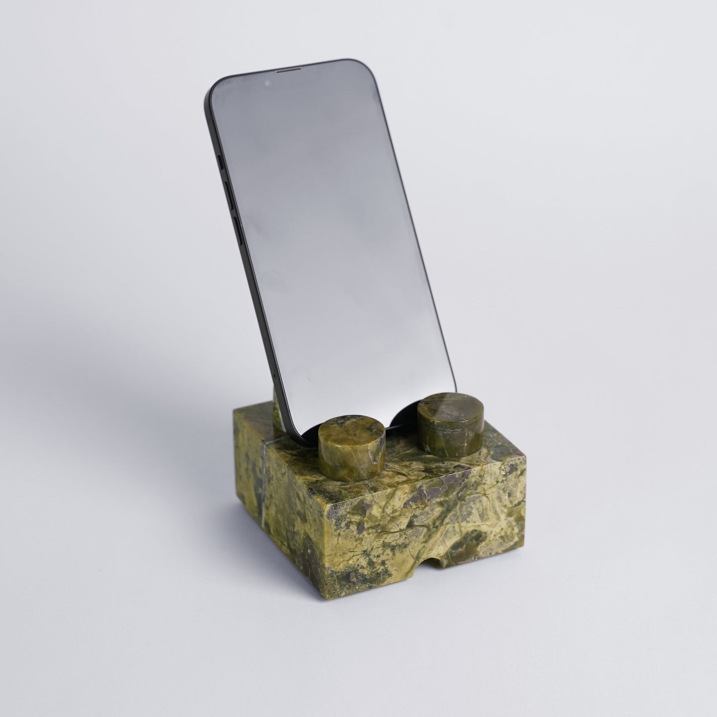 Brick Puzzle Phone Stand Holder - Serpentine Green