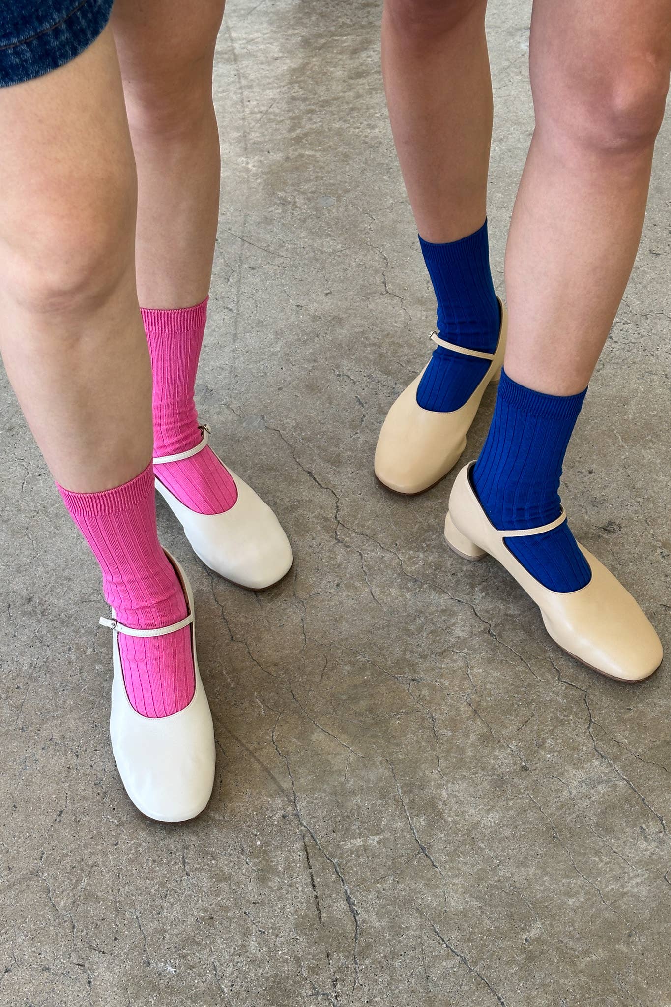 Her Socks - Mercerized Combed Cotton Rib: Midnight