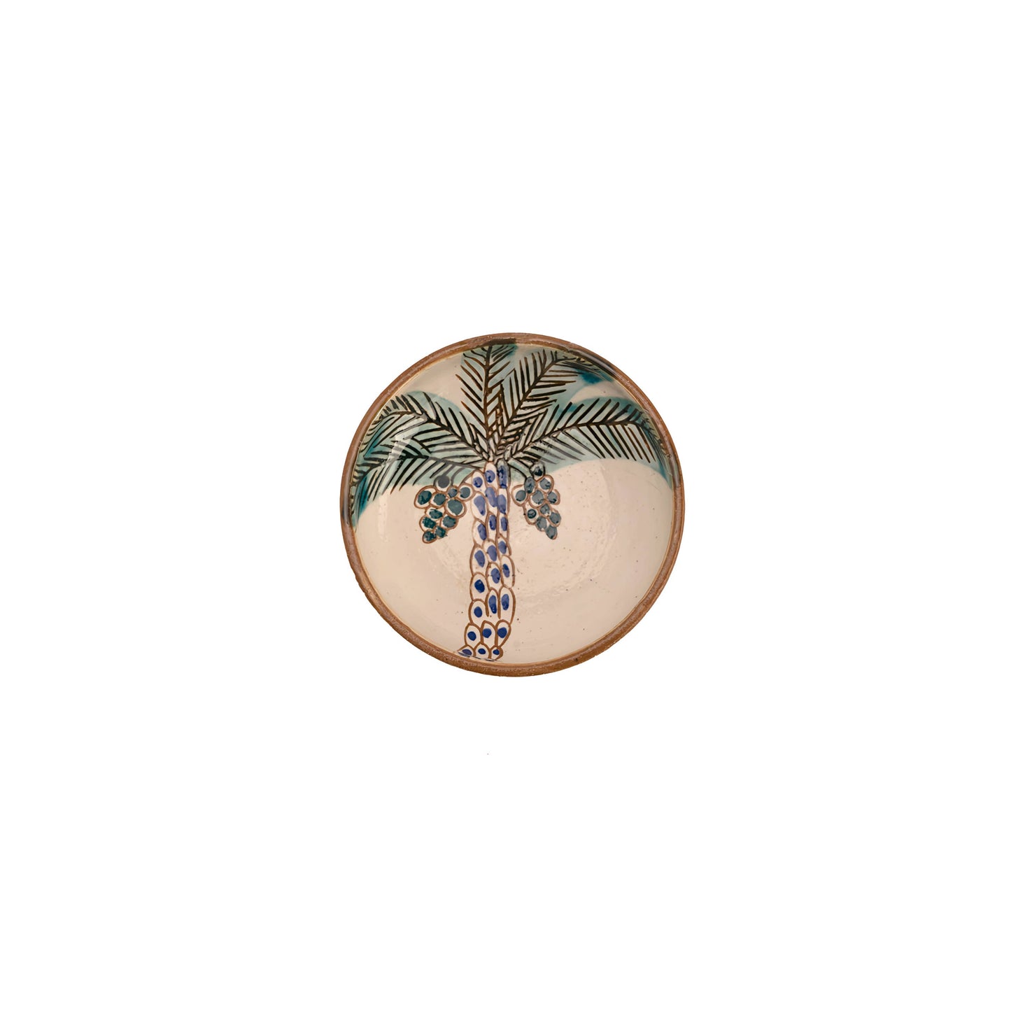 Palm Mini Ceramic Plate: Green