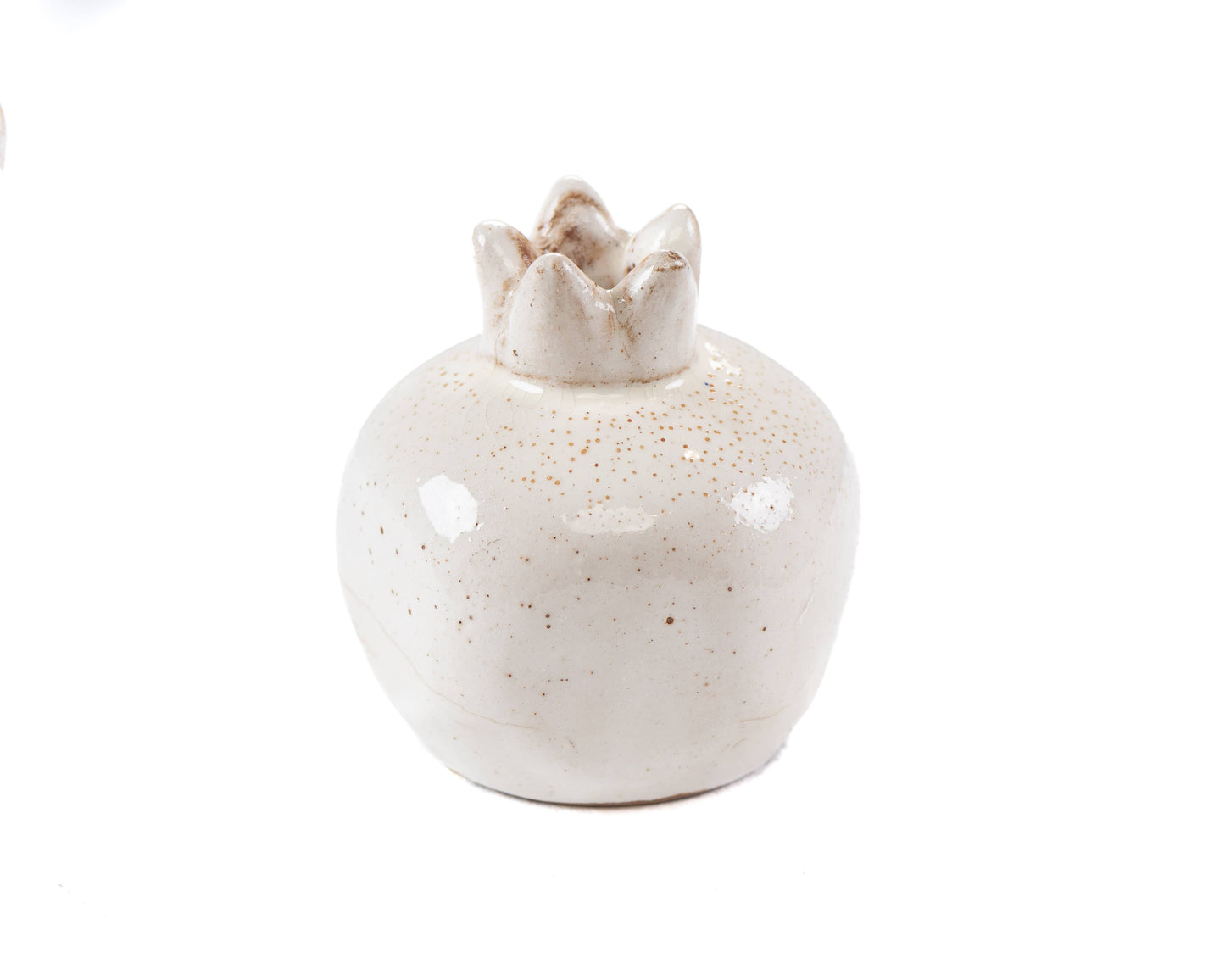 Pomegranate Ceramic Sculpture: Red Dotted