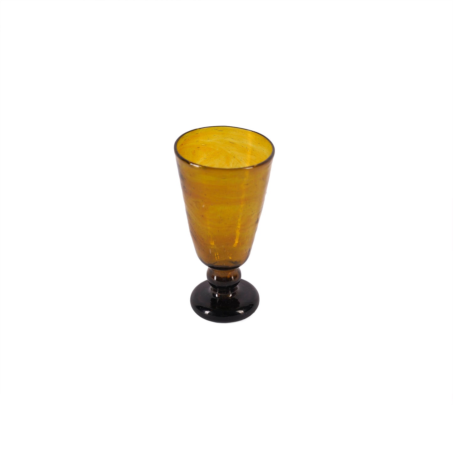 TALL RECYCLED GLASS GOBLET: Aubergine