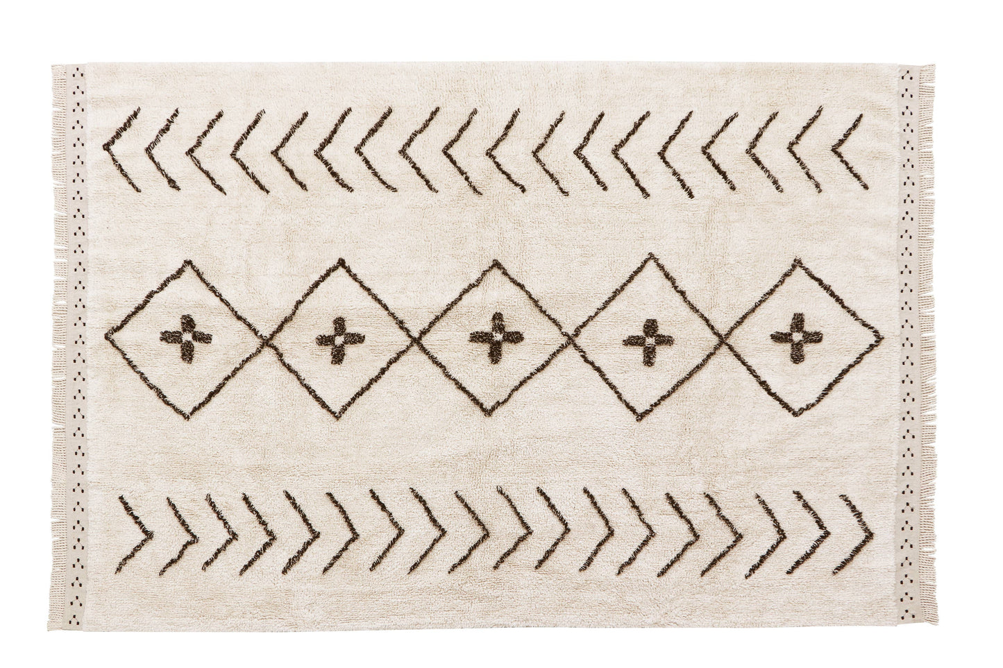 Washable Rug Bereber Rhombs: 8' x 5'7"