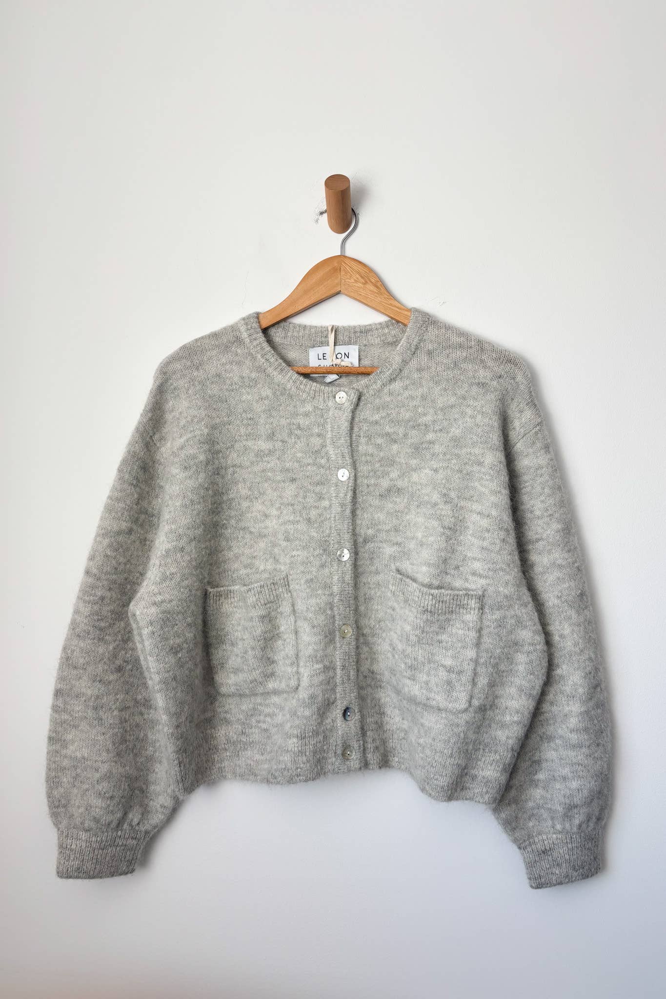Amélie Alpaca Cardigan Smoke