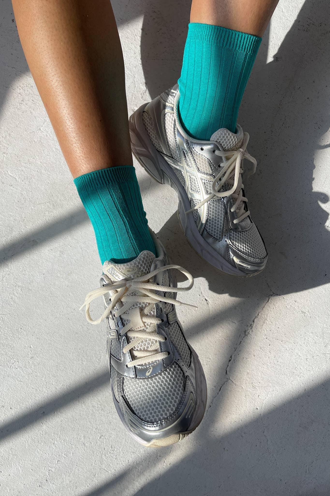 Her Socks - Mercerized Combed Cotton Rib: Midnight