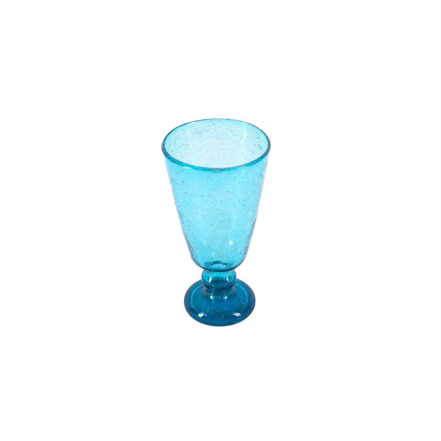 TALL RECYCLED GLASS GOBLET: Aubergine