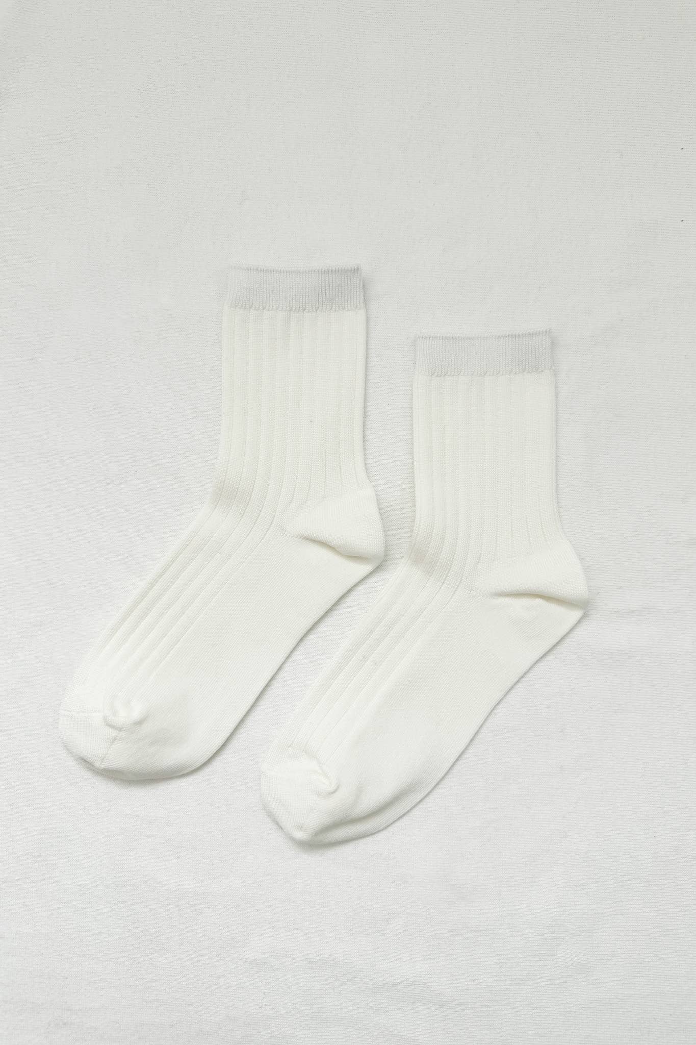 Her Socks - Mercerized Combed Cotton Rib: Midnight