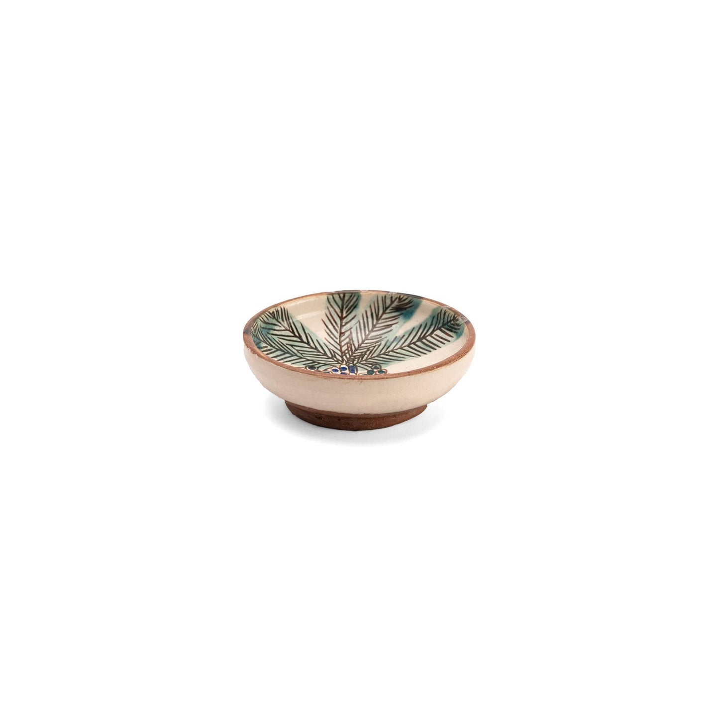 Palm Mini Ceramic Plate: Green