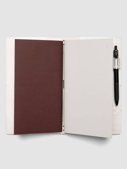 Genuine Leather Travel Notebook Cover | A5 Slim: Bordeaux