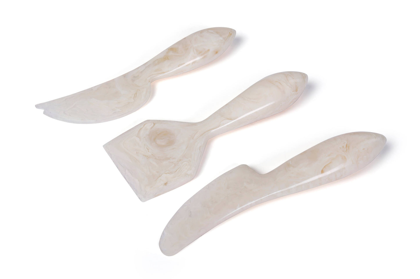 Resin Cheese Knife, Vanilla  (Set of 3)  - 6 Inches