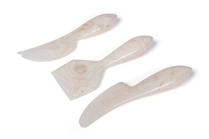 Resin Cheese Knife, Vanilla  (Set of 3)  - 6 Inches