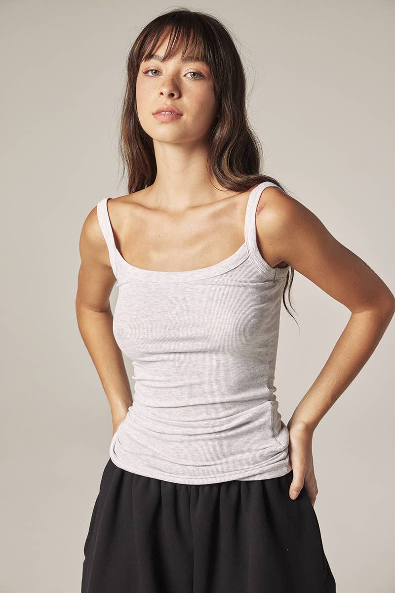 Low back cami: H.Grey / Solid