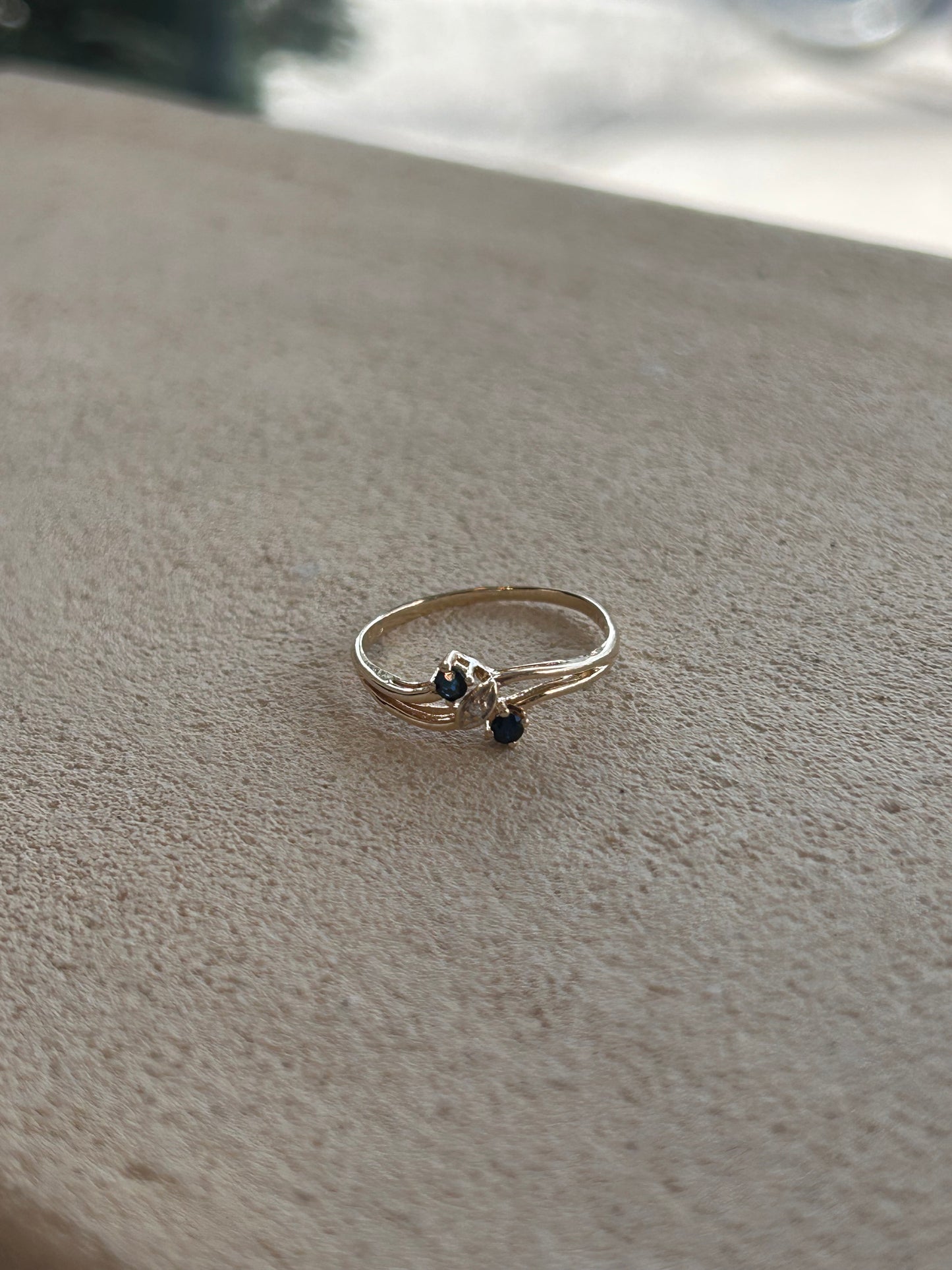 Sapphire Sapling Ring
