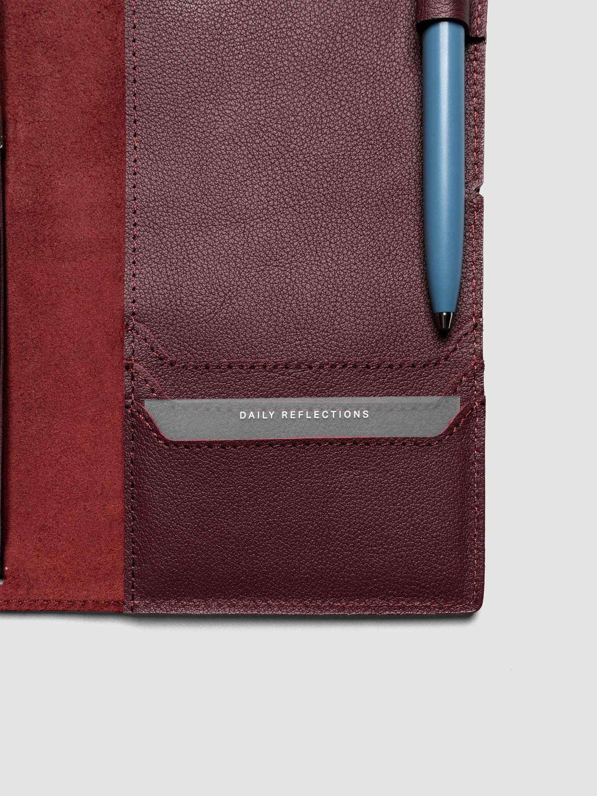 Genuine Leather Travel Notebook Cover | A5 Slim: Bordeaux