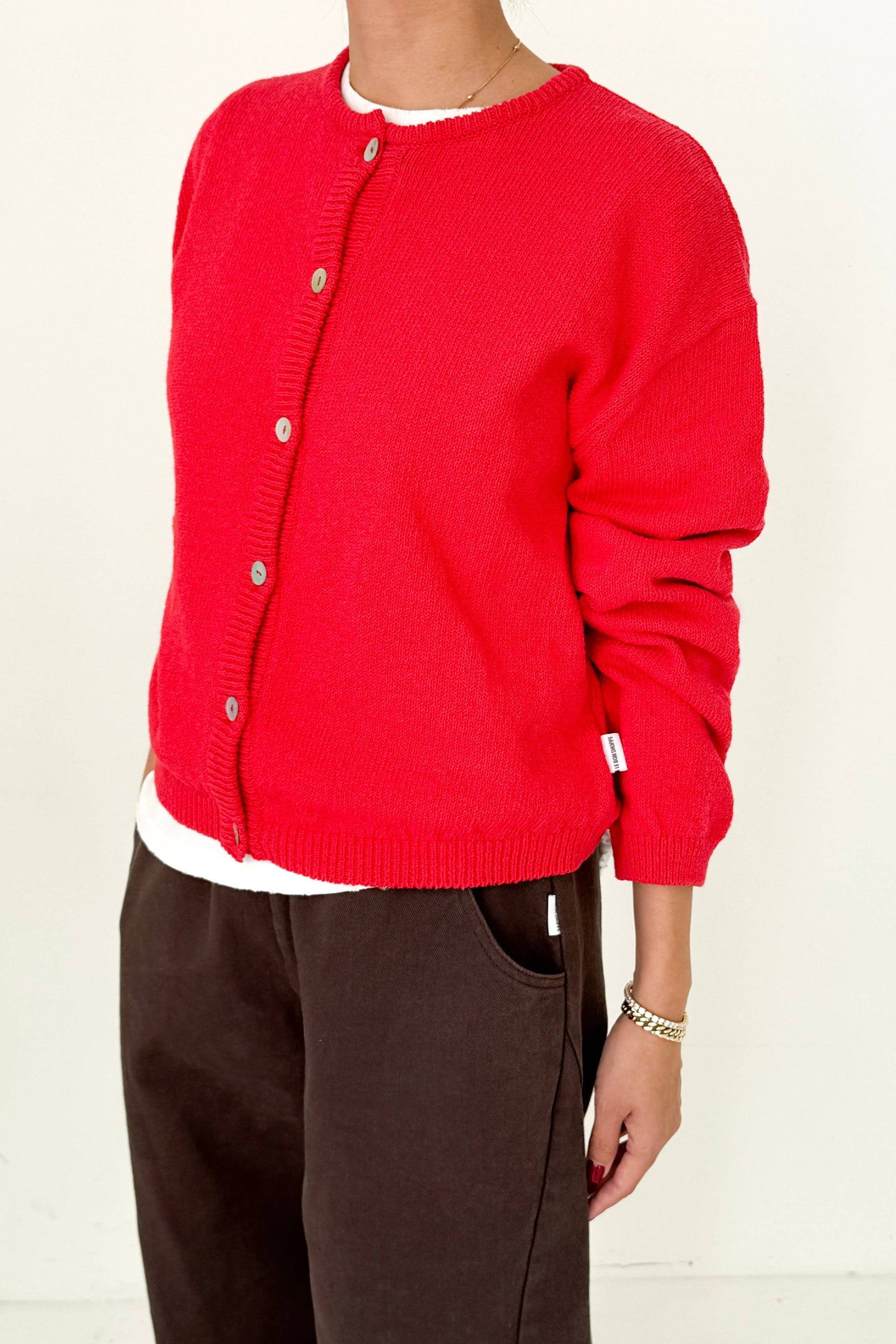 Cotton Leila Cardigan Brown