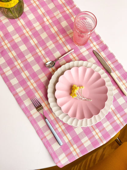 Archive NY Abigail Plaid Runner in Bubblegum
