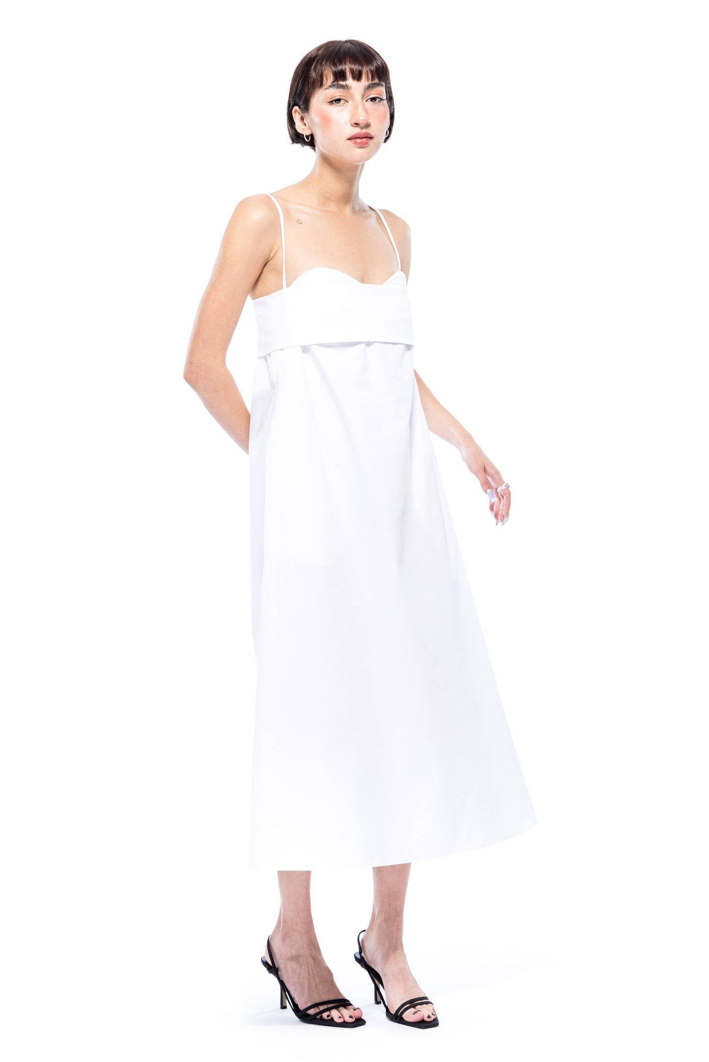 Verona Dress 3.0 Long - Organic Cotton Twill: Stone