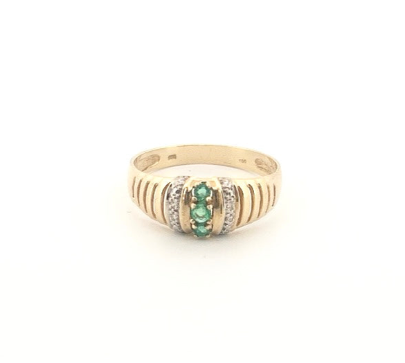 Vintage Emerald Sun Ring