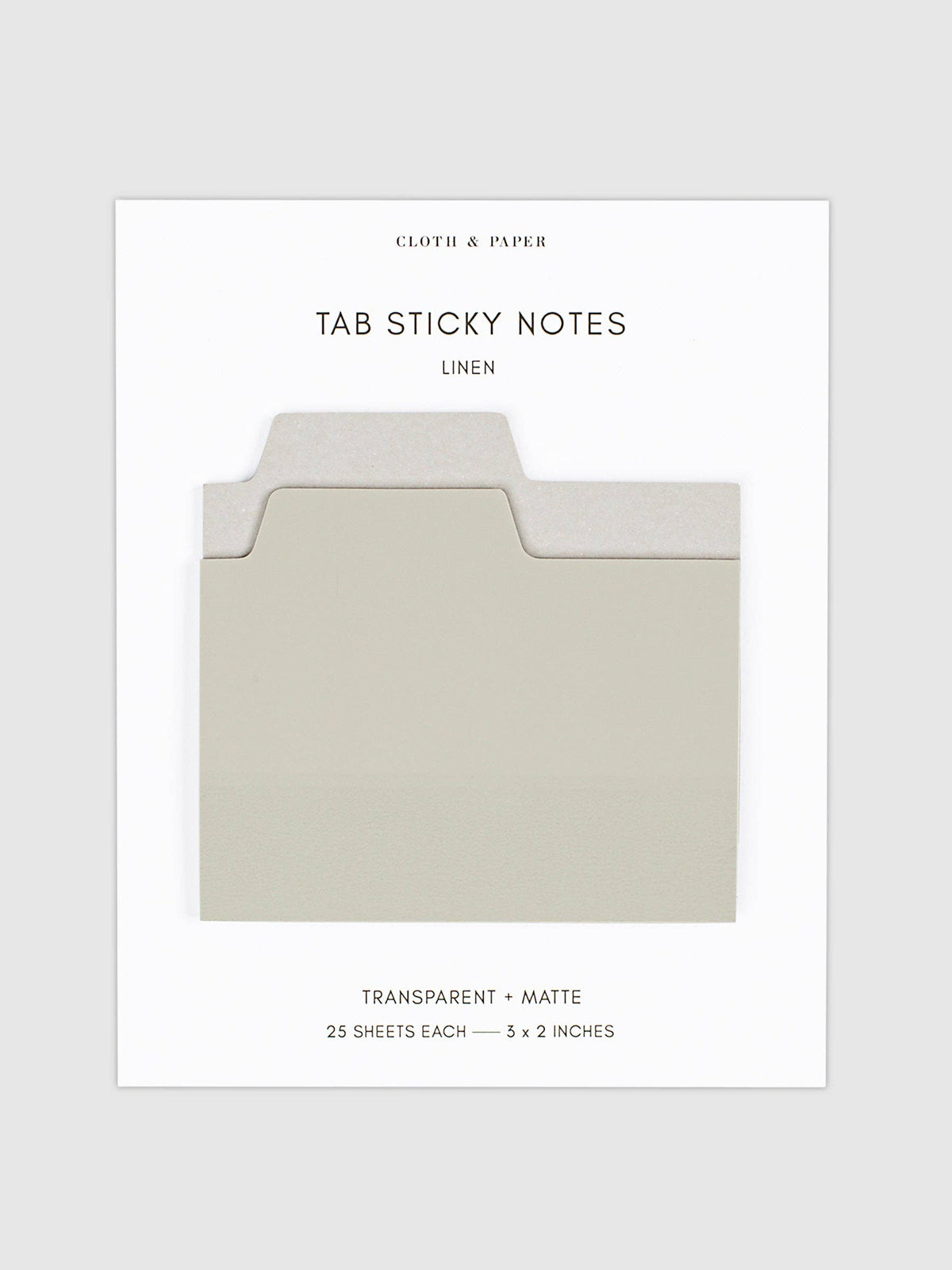 Blank Tab Sticky Note Set: Sand