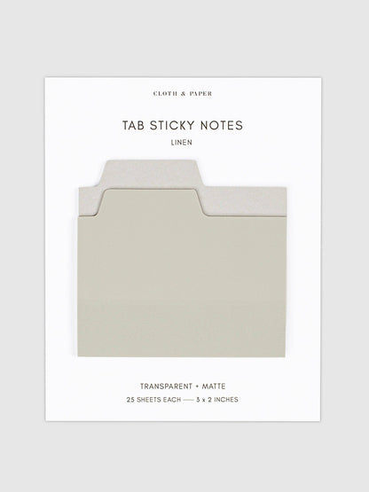 Blank Tab Sticky Note Set: Sand