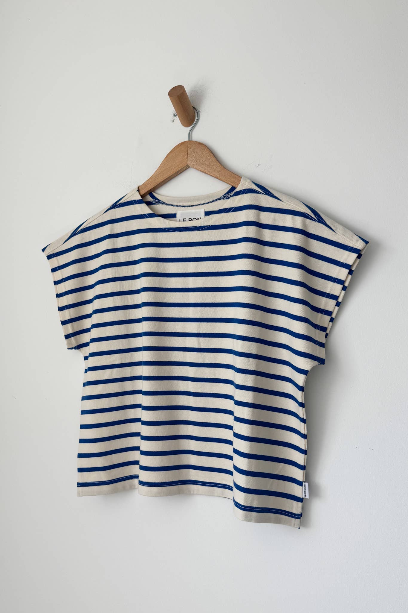 Manon Tee BLUE STRIPE ON CREAM