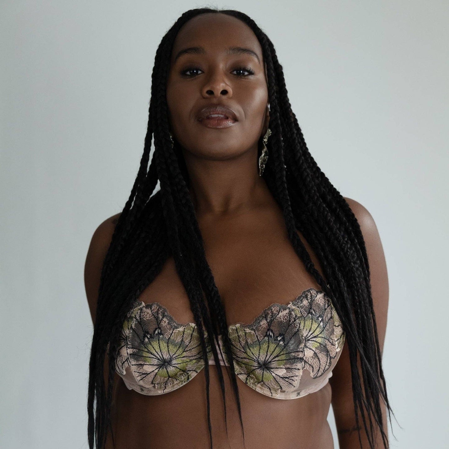 The Jordan Pressed Flowers Embroidery Bra