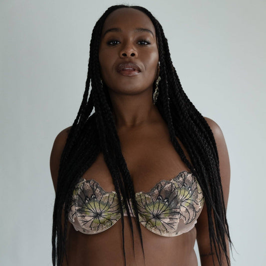The Jordan Pressed Flowers Embroidery Bra