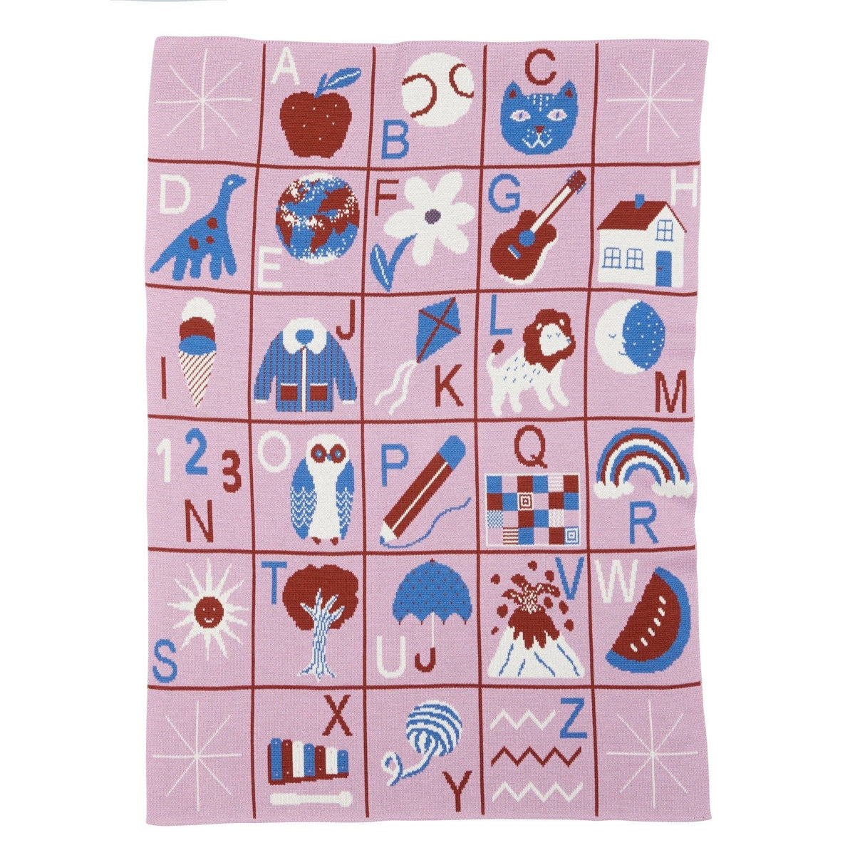 ABC - Knit Baby & Kid's Blanket - Cotton - Made in USA: Sandbox in Organic Cotton