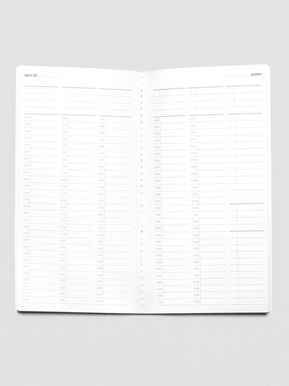 Travel Notebook | A5 Slim: 30 Minute Time Block | Bordeaux