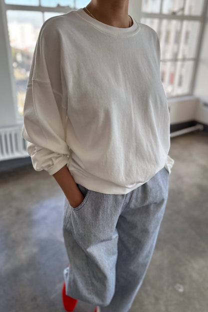 Cali Jersey Sweatshirt White