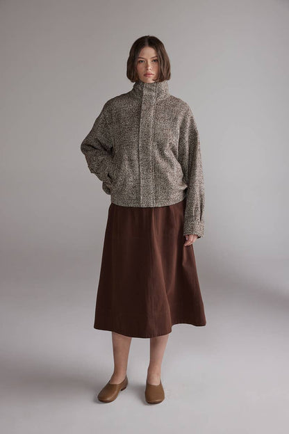 Wool Blend  Bomber Jacket