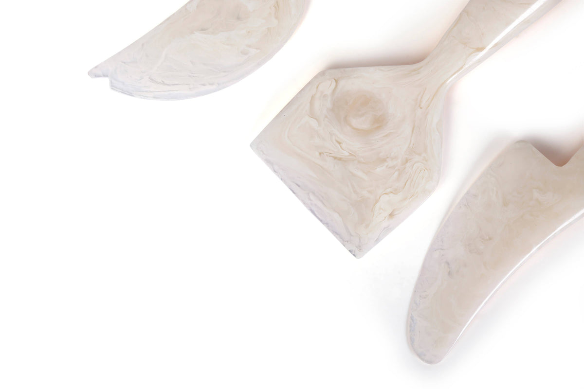 Resin Cheese Knife, Vanilla  (Set of 3)  - 6 Inches