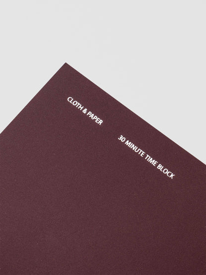 Travel Notebook | A5 Slim: Pen Swatch | Merlot