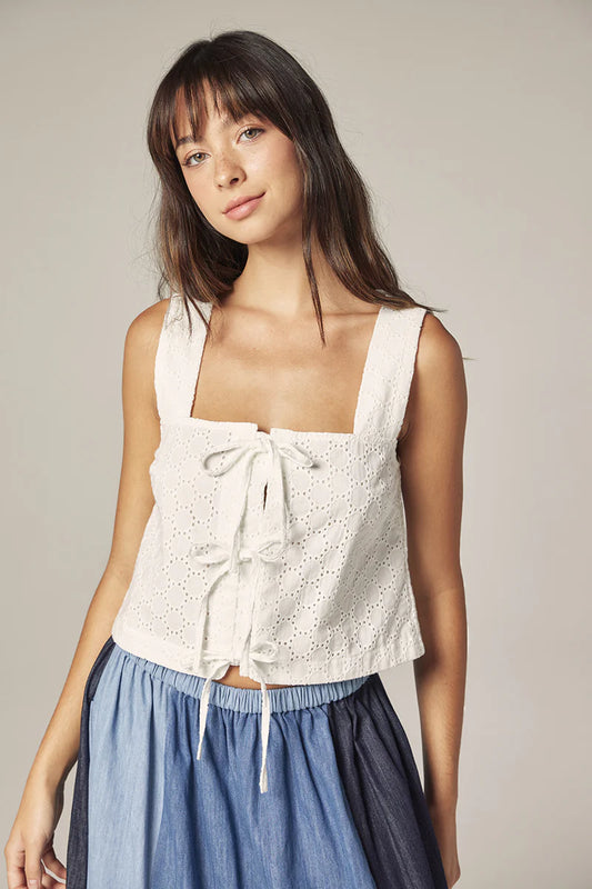 Front Tie Lace Top