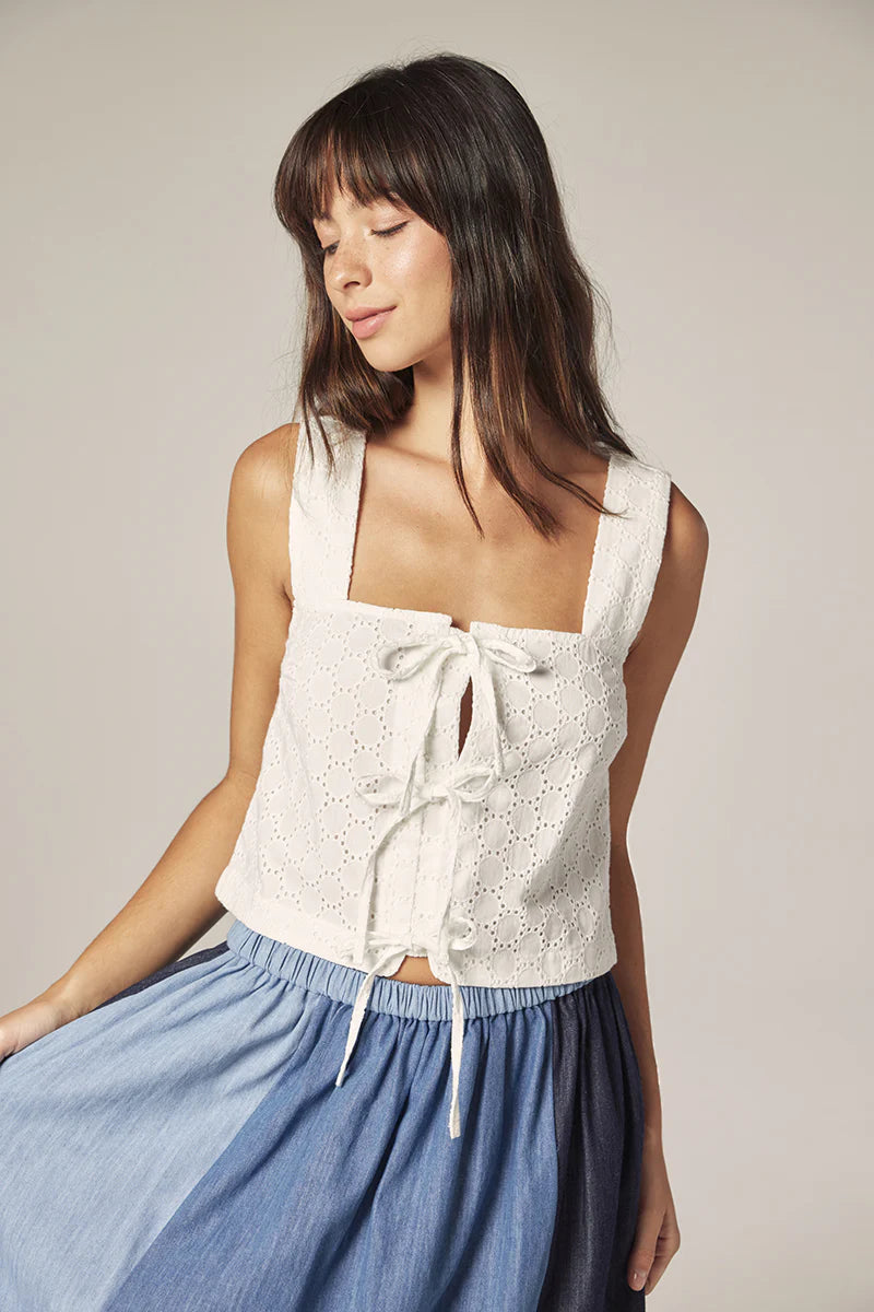 Front Tie Lace Top